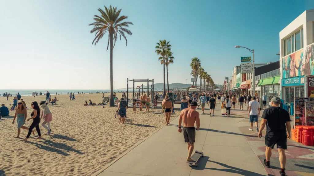 Venice Beach and Boardwalk in los angeles