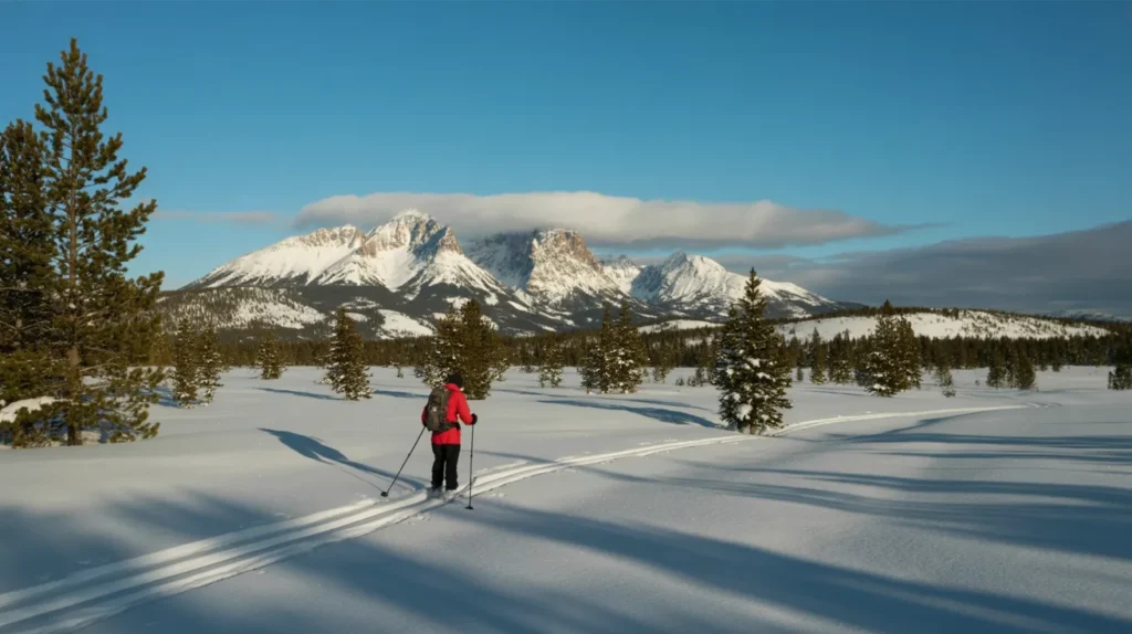 Cross-Country Skiing or Snowshoeing Lone Mountain Ranch, Montana