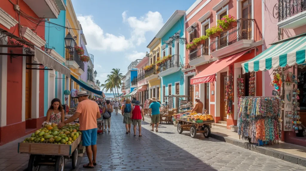 city life in Cozumel, mexico