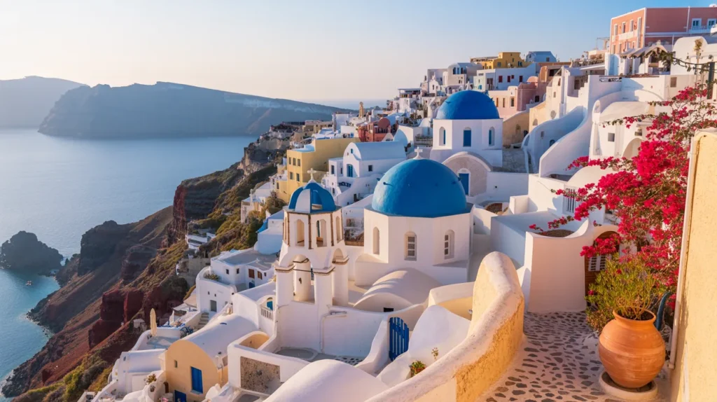 image of Santorini, greece one of the most photographed places on earth and a top choice for Greece honeymoon packages